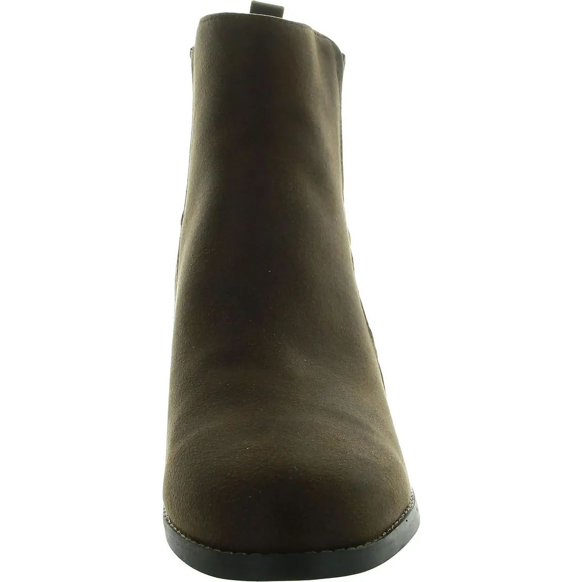 Lou Womens Solid Faux Leather Chelsea Boots