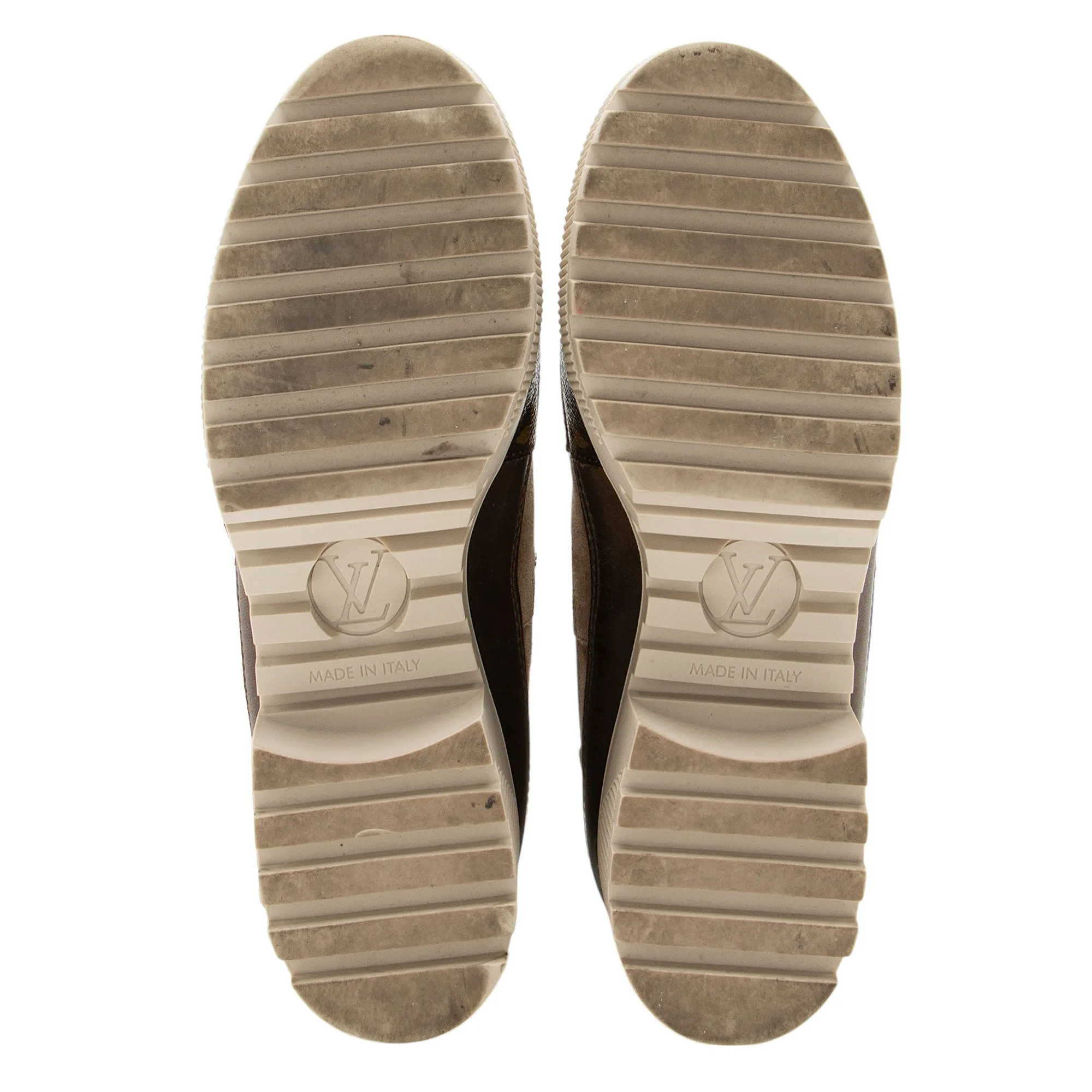Louis Vuitton Monogram Canvas Suede Laureate Desert Platform Boots