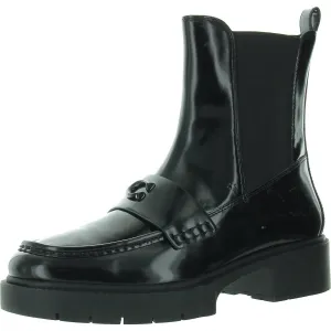 Louisa Leather Bootie Womens Lugged Sole Chelsea Boots