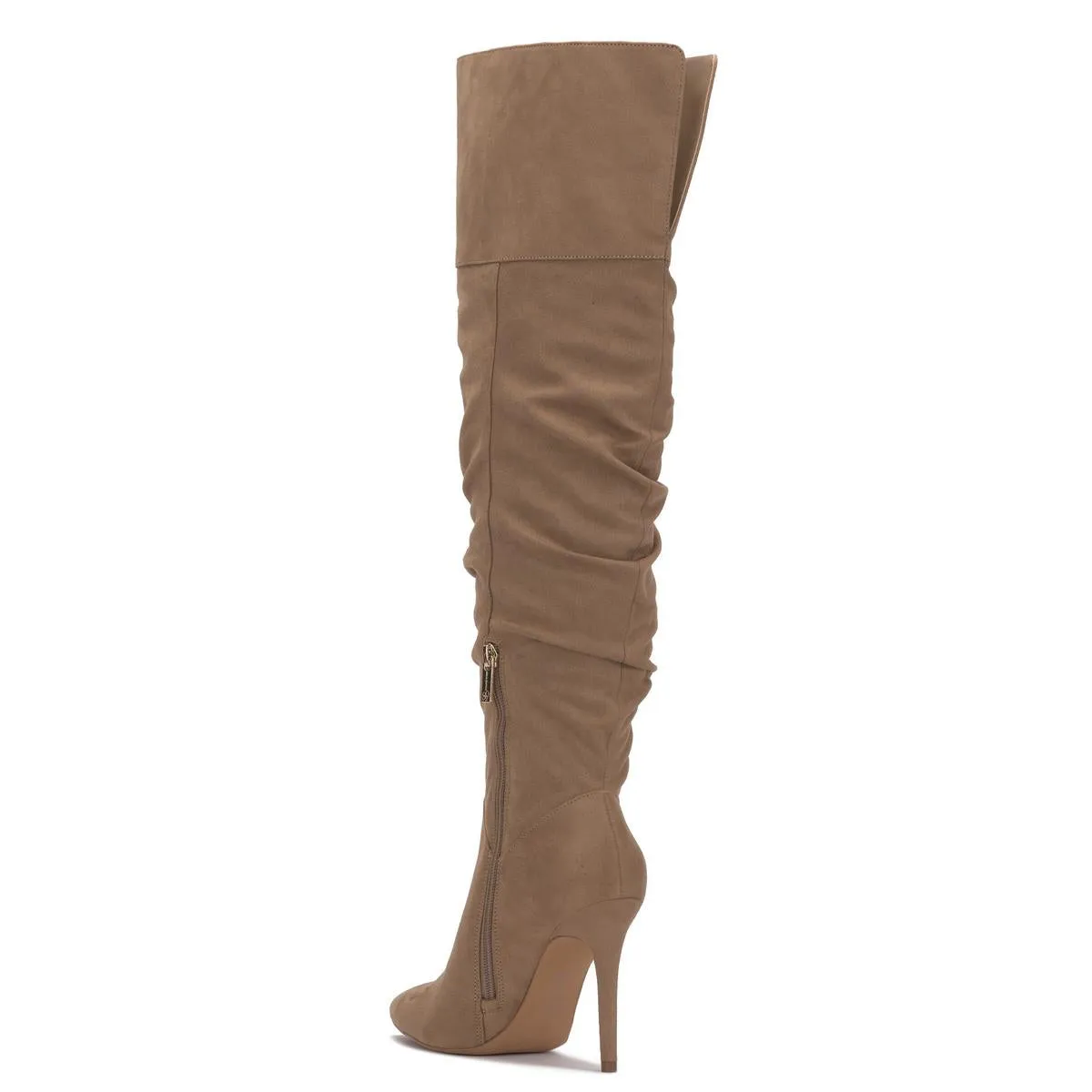 Loury Womens Stiletto Faux Suede Over-The-Knee Boots