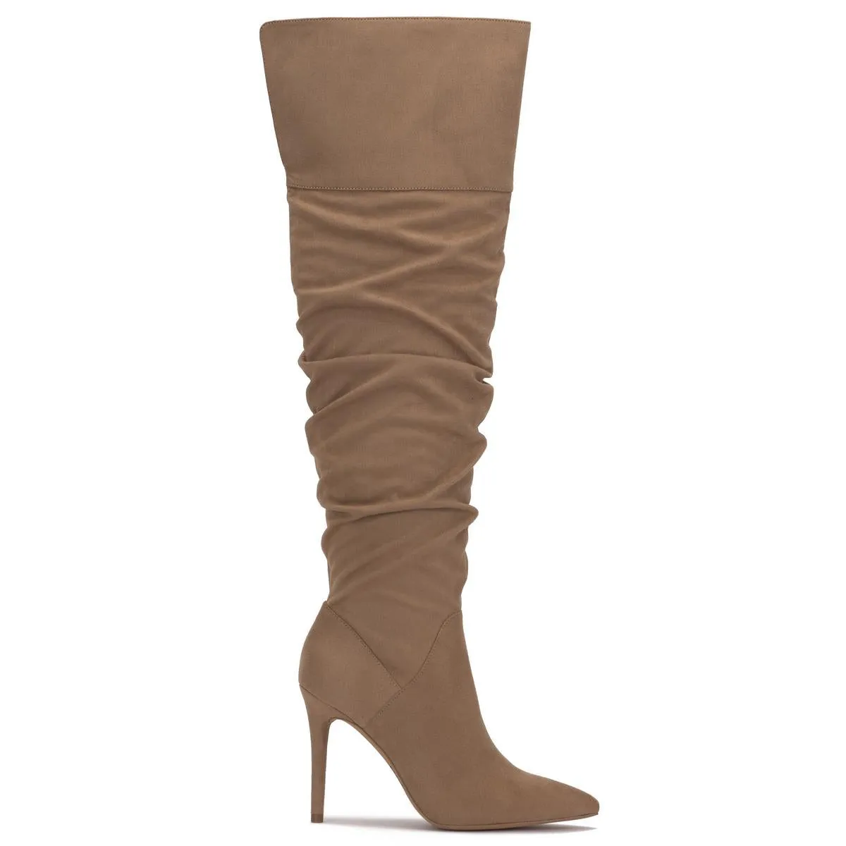 Loury Womens Stiletto Faux Suede Over-The-Knee Boots