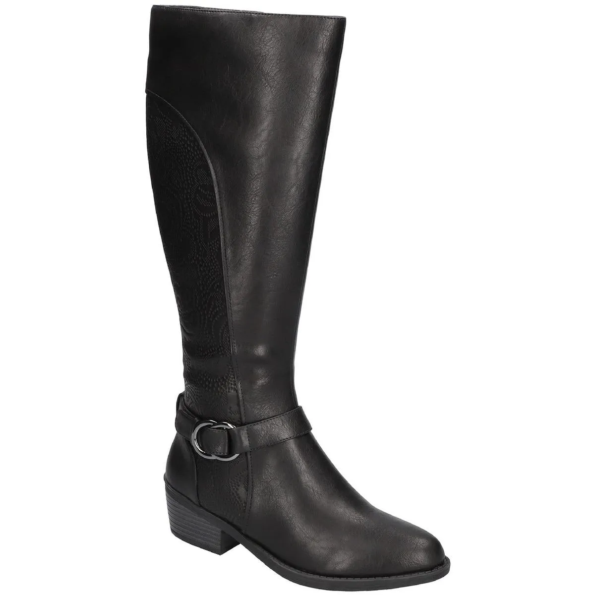 Luella Plus Womens Faux Leather Knee-High Boots