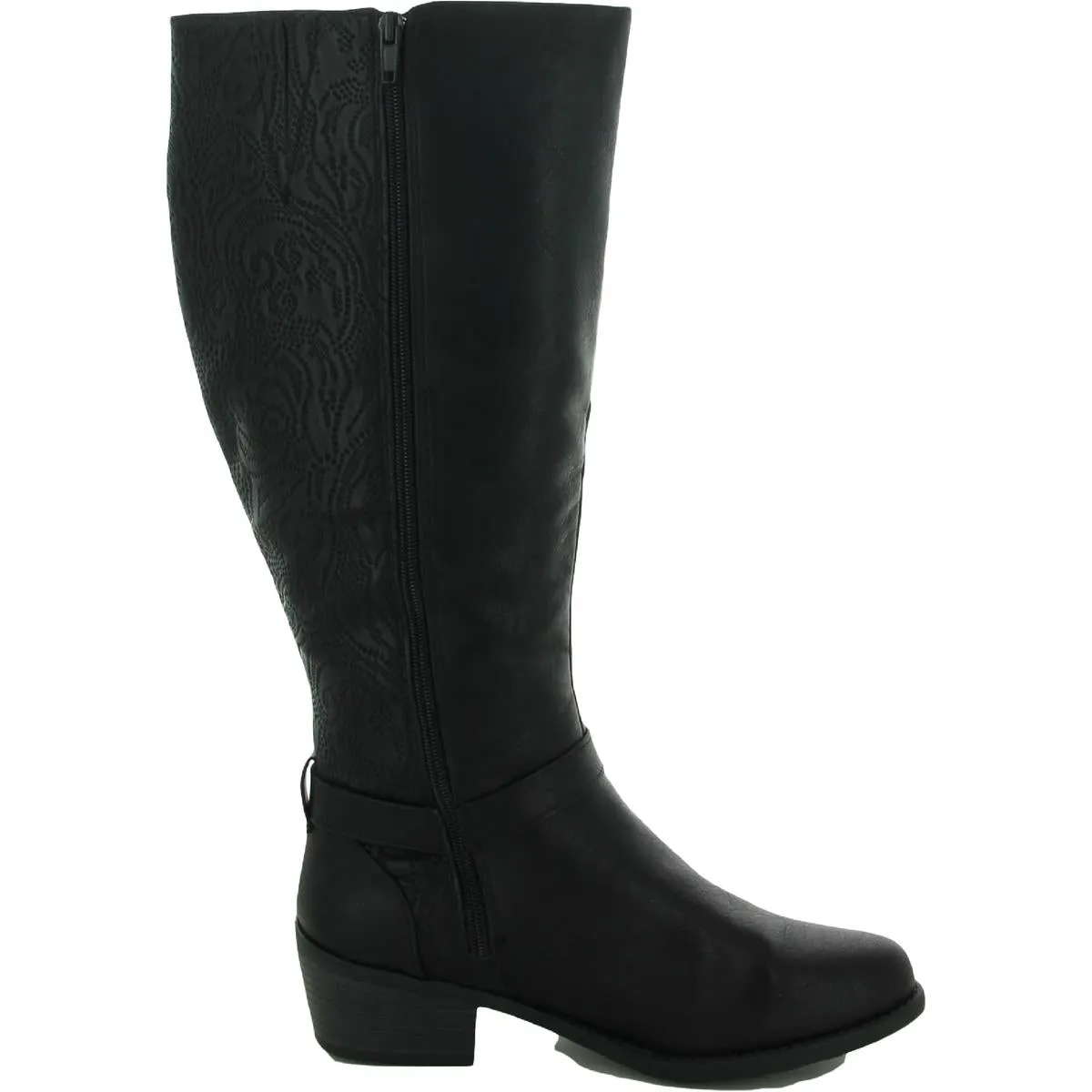 Luella Plus Womens Faux Leather Knee-High Boots