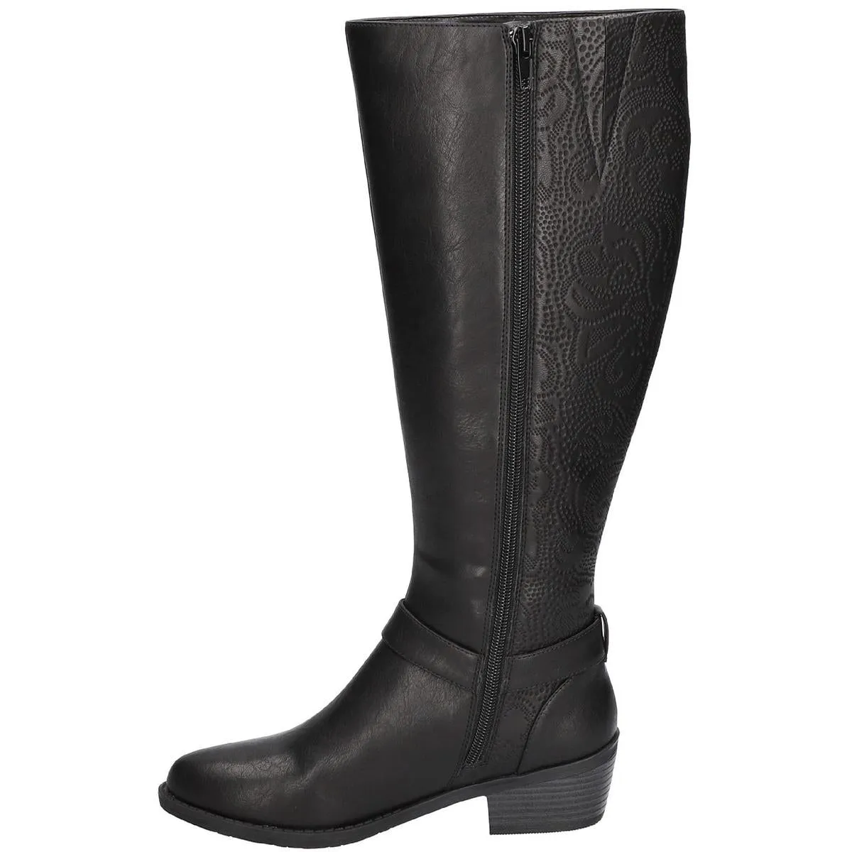 Luella Plus Womens Faux Leather Knee-High Boots