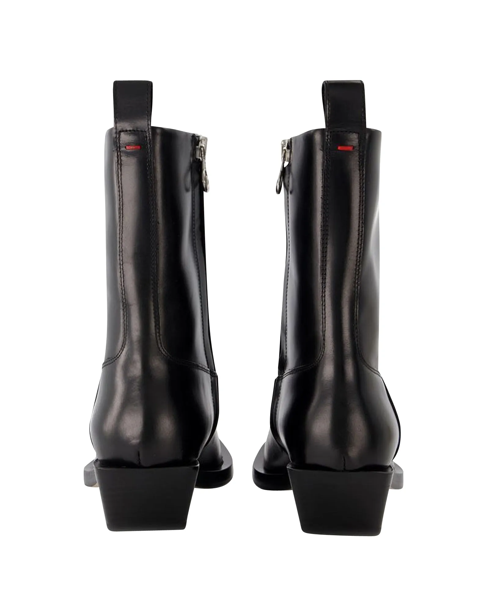 Luis 35Mm Square Toe Block in leatherHeel Ankle Boot