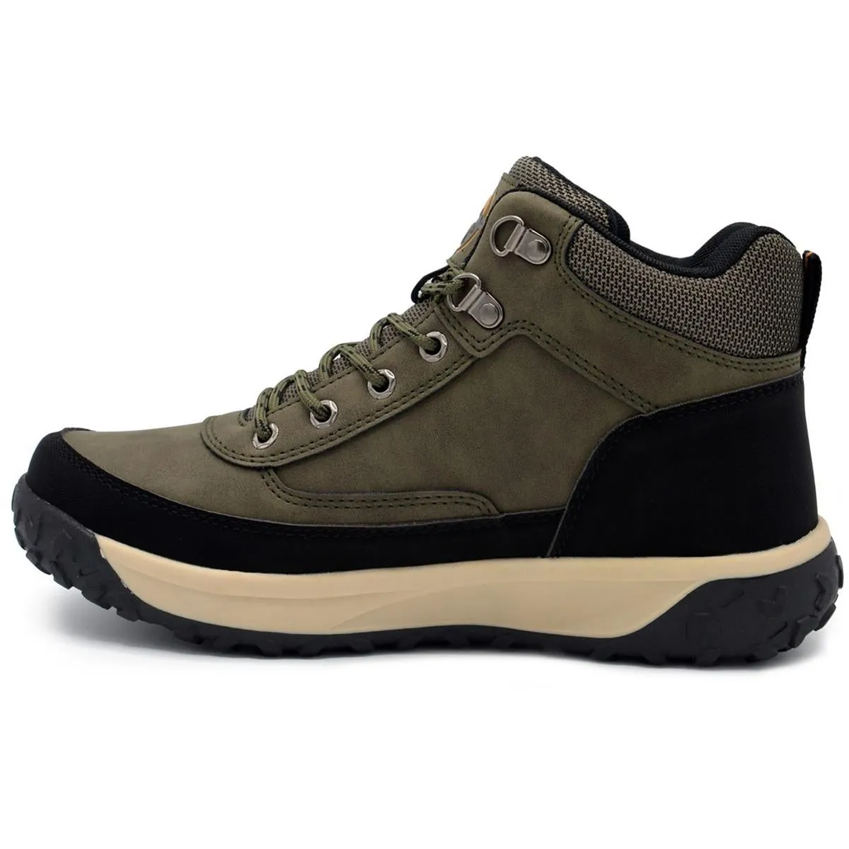 LUNDAR Mens Lace-Up Manmade Hiking Boots