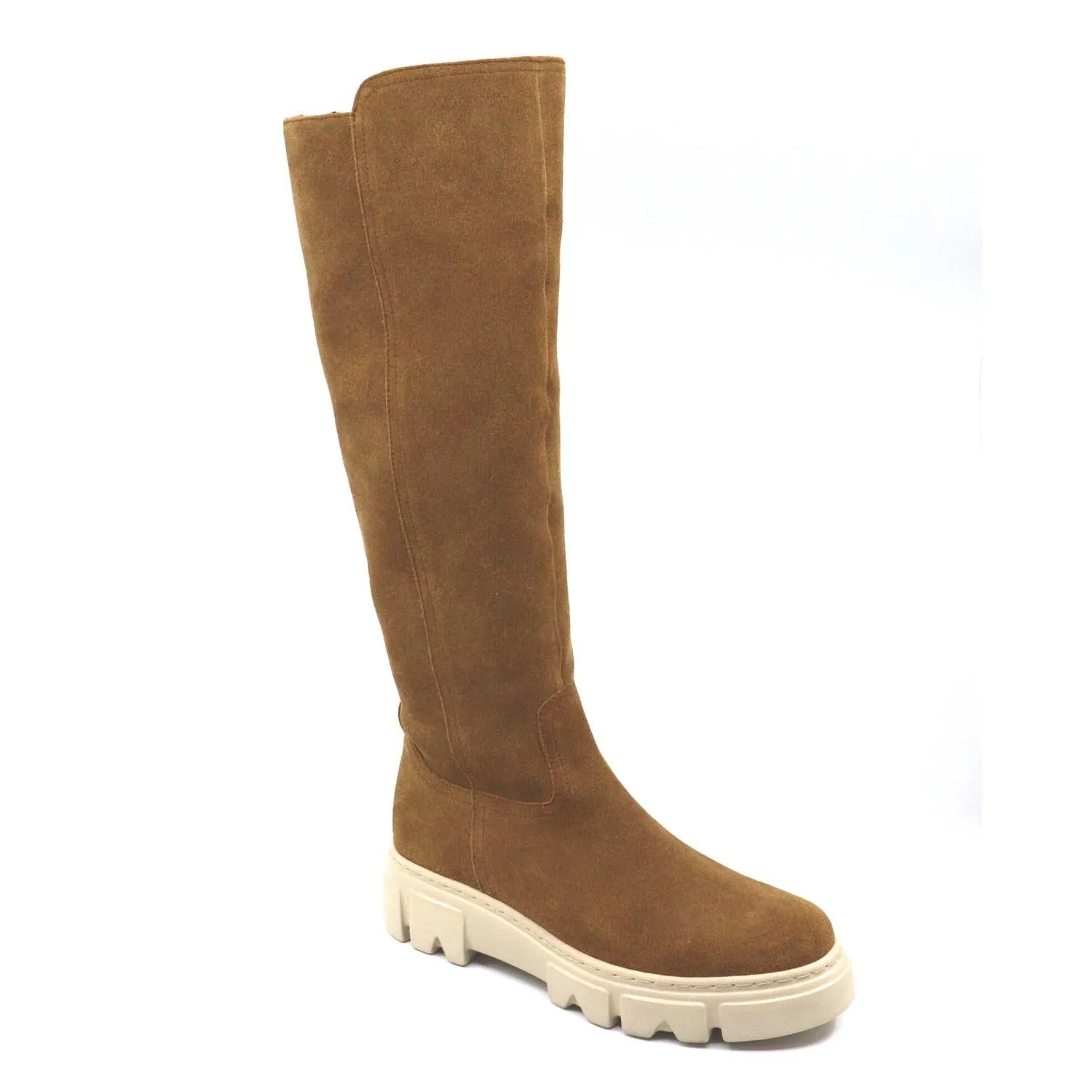 Luxurious Suede Knee-High Boots In Brown