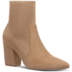 Lydiaa Womens Zipper Faux Suede Booties