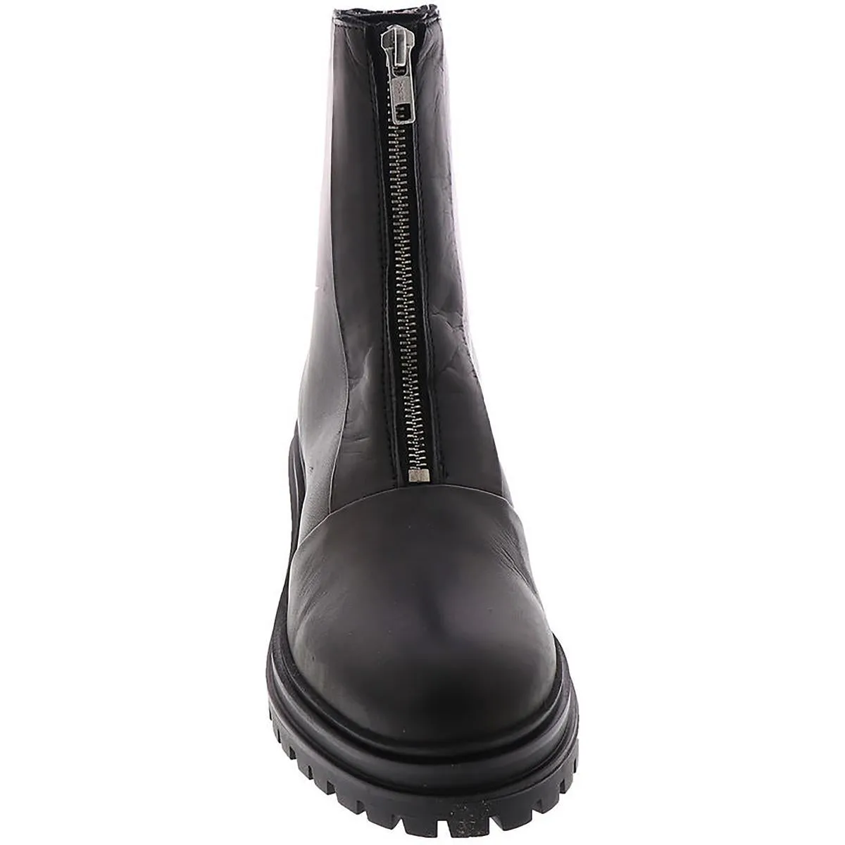 Lyle  Womens Zipper Leather Ankle Boots