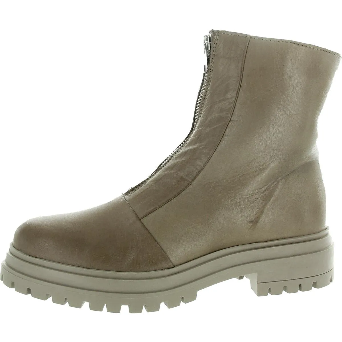 Lyle  Womens Zipper Leather Ankle Boots