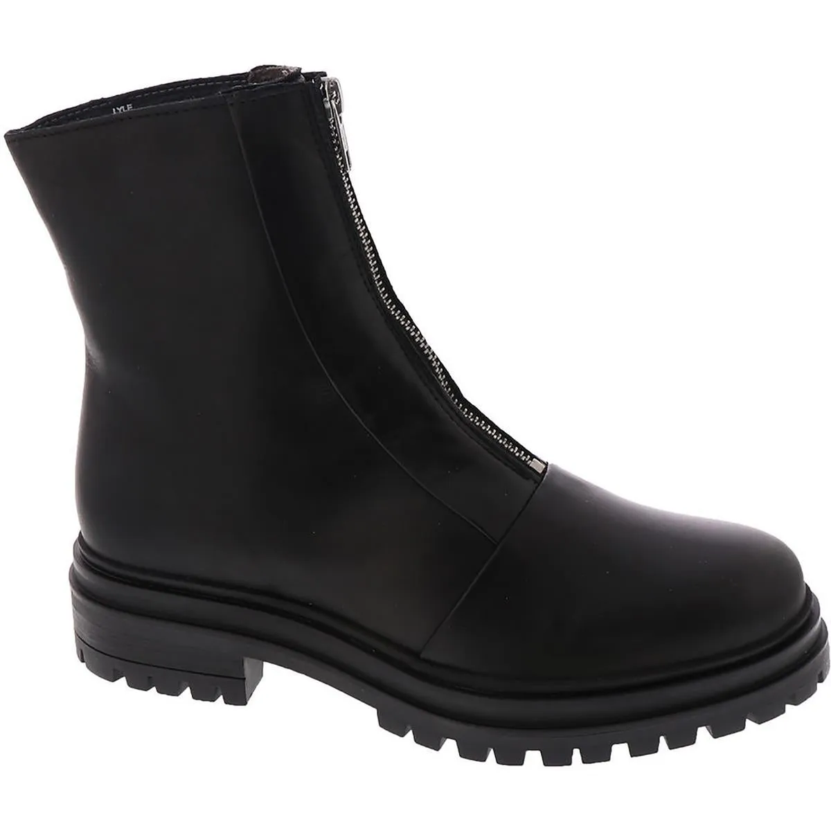 Lyle  Womens Zipper Leather Ankle Boots