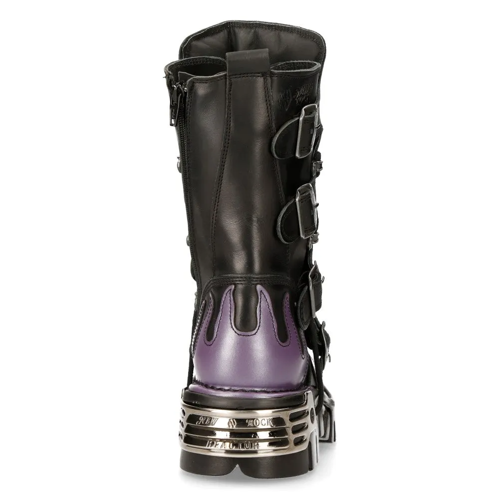 M-591-s5 Flame Boots Leather Gothic