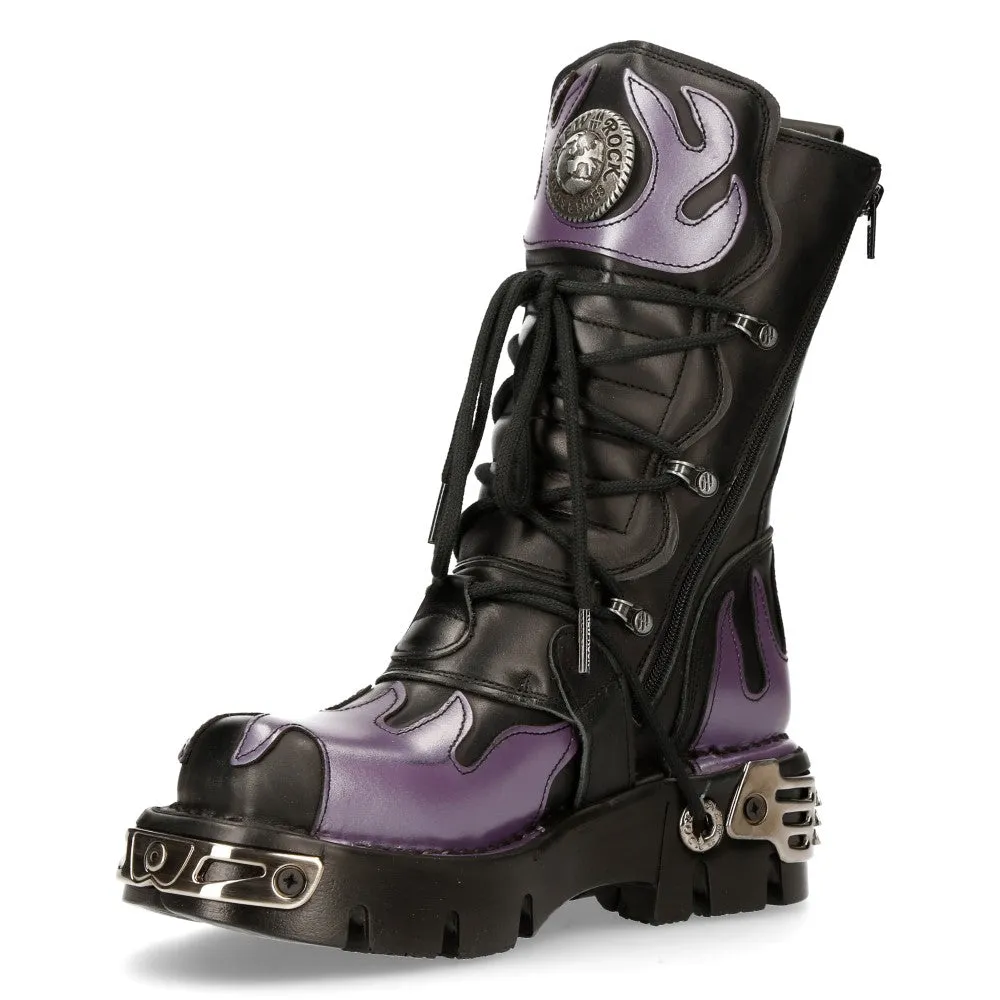 M-591-s5 Flame Boots Leather Gothic