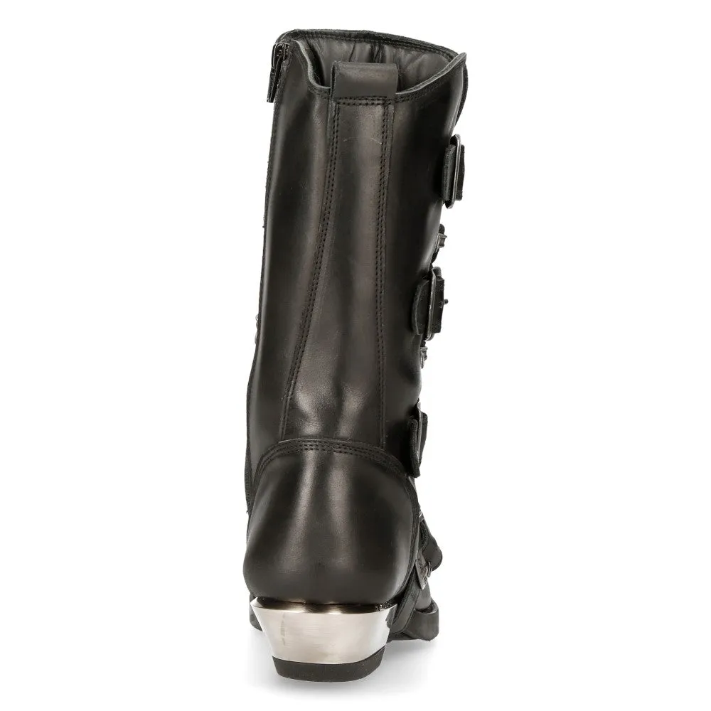 M-7993-s1 Western Cowboy Boots Leather Buckle