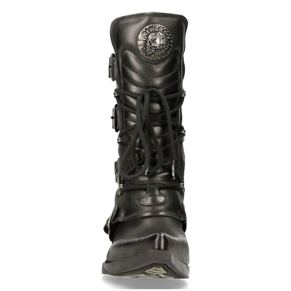 M-7993-s1 Western Cowboy Boots Leather Buckle