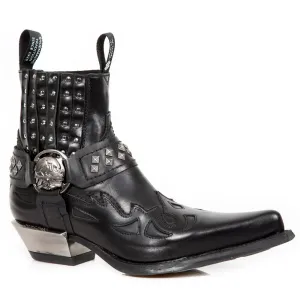 M.7950-S1 Ankle Boots Western Goth Skull Stud