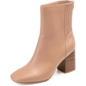 Maize Womens Faux Leather Square Toe Booties