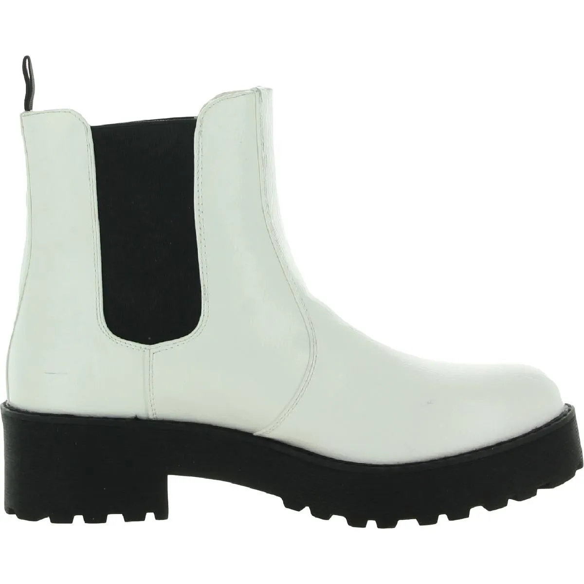 Maps Womens Patent Lugged Sole Chelsea Boots