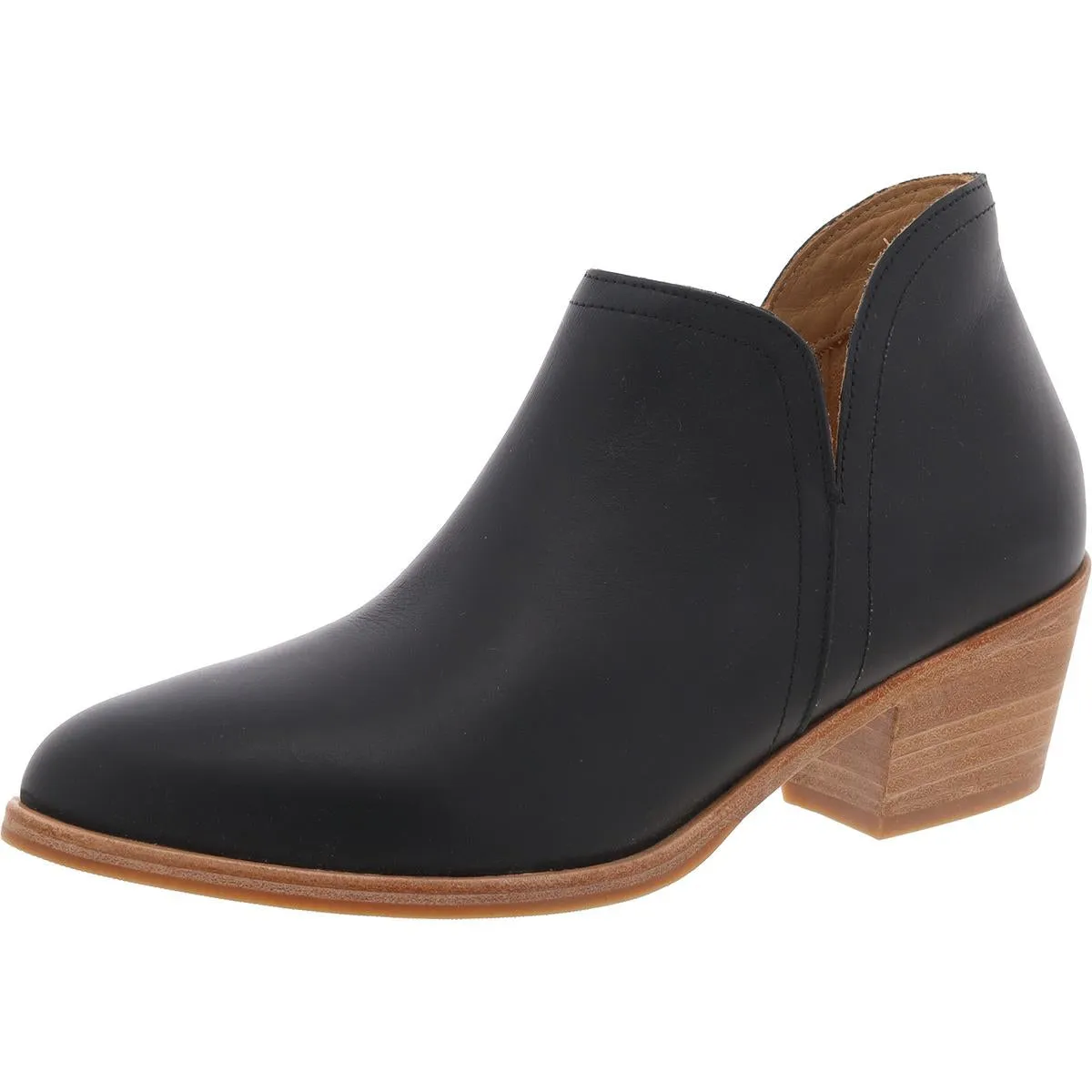 Marisa Womens Zipper Leather Ankle Boots