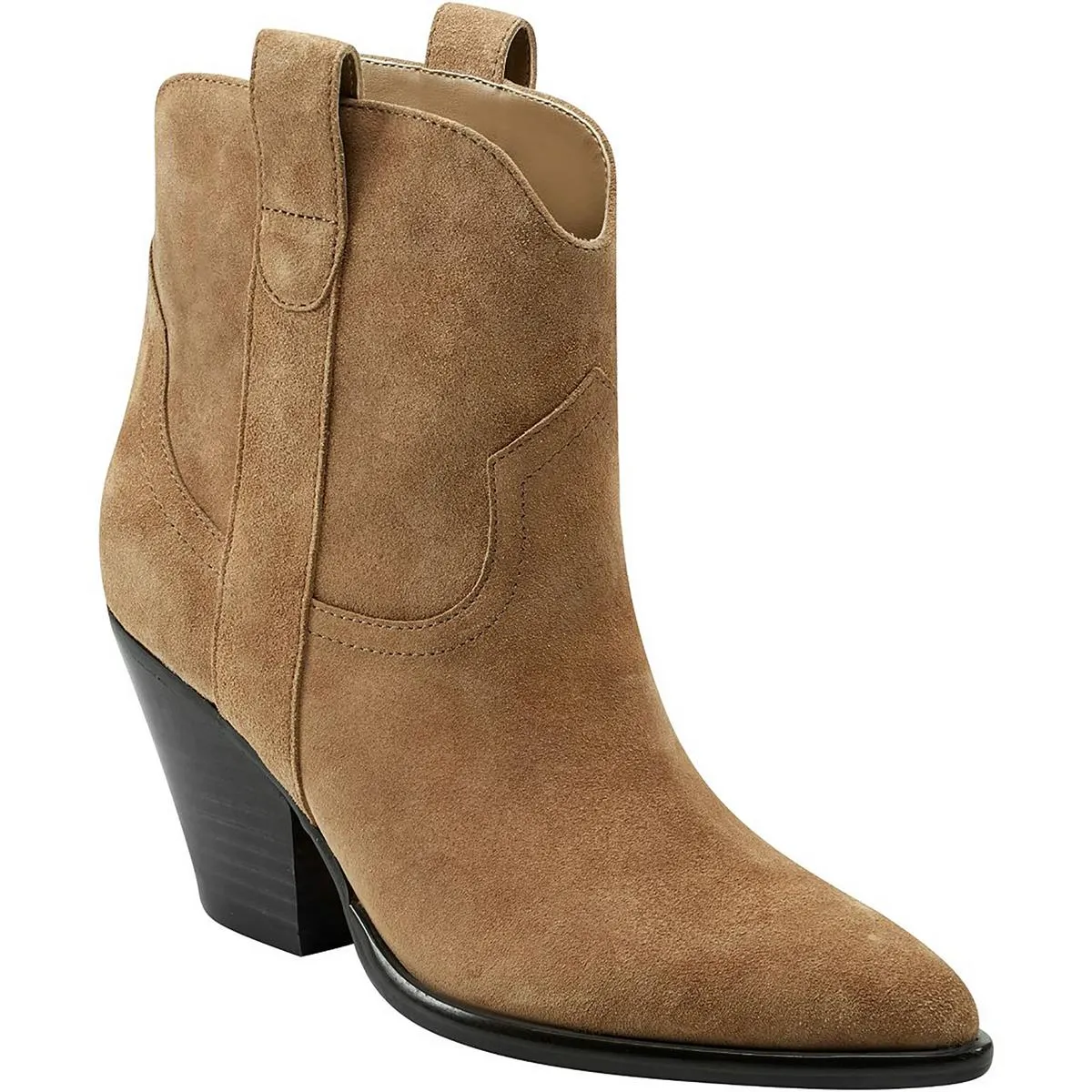 Marlie Womens Solid Faux Suede Ankle Boots