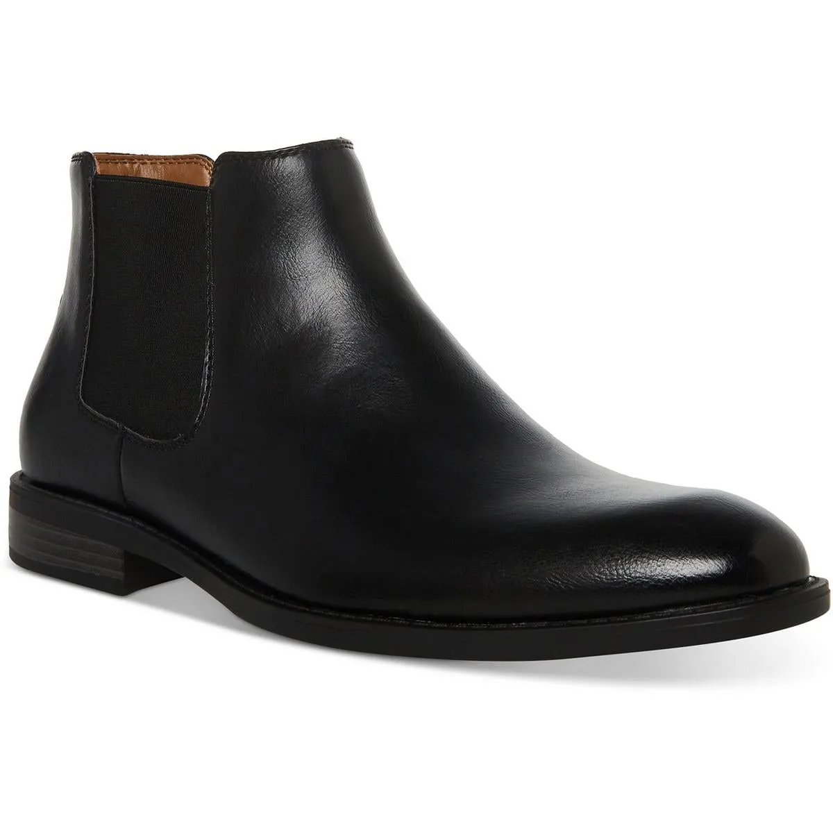 Maxxin Mens Stretch Faux Leather Chelsea Boots