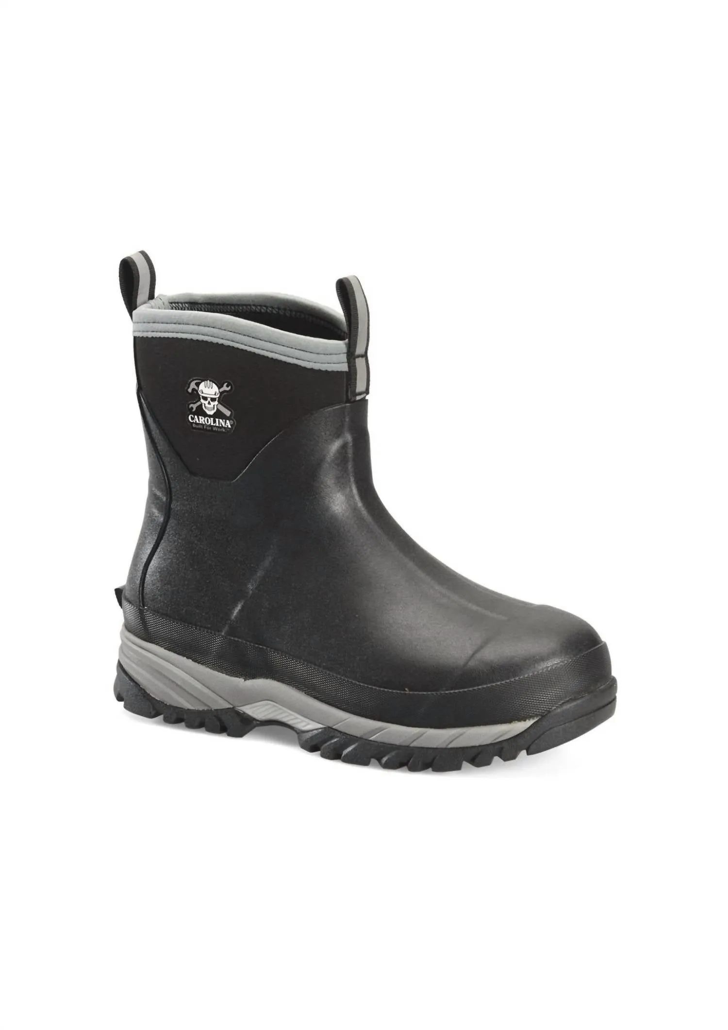 Men's 7" Mud Jumper Slip On Rubber Boots In Black