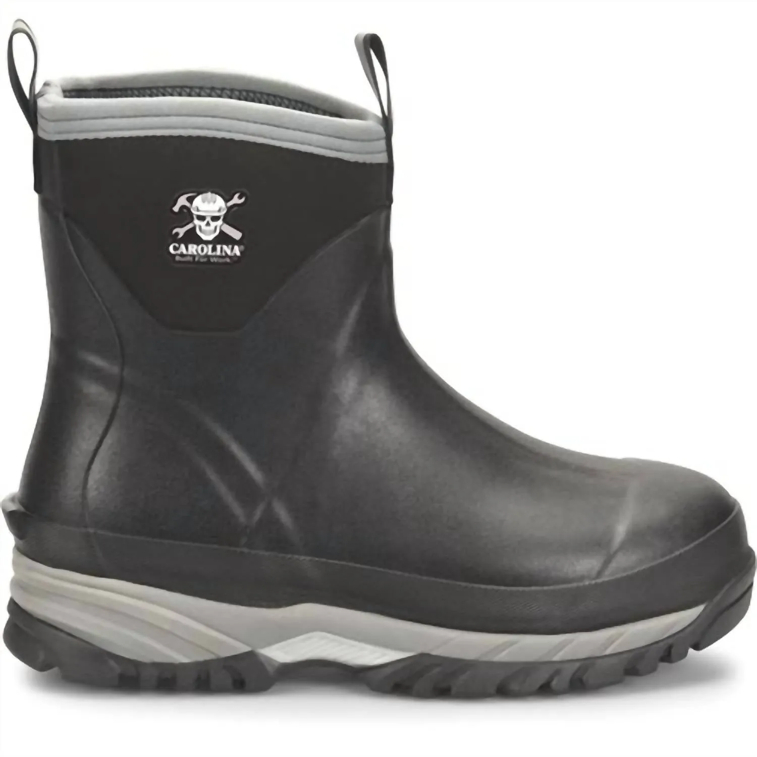 Men's 7" Mud Jumper Slip On Rubber Boots In Black
