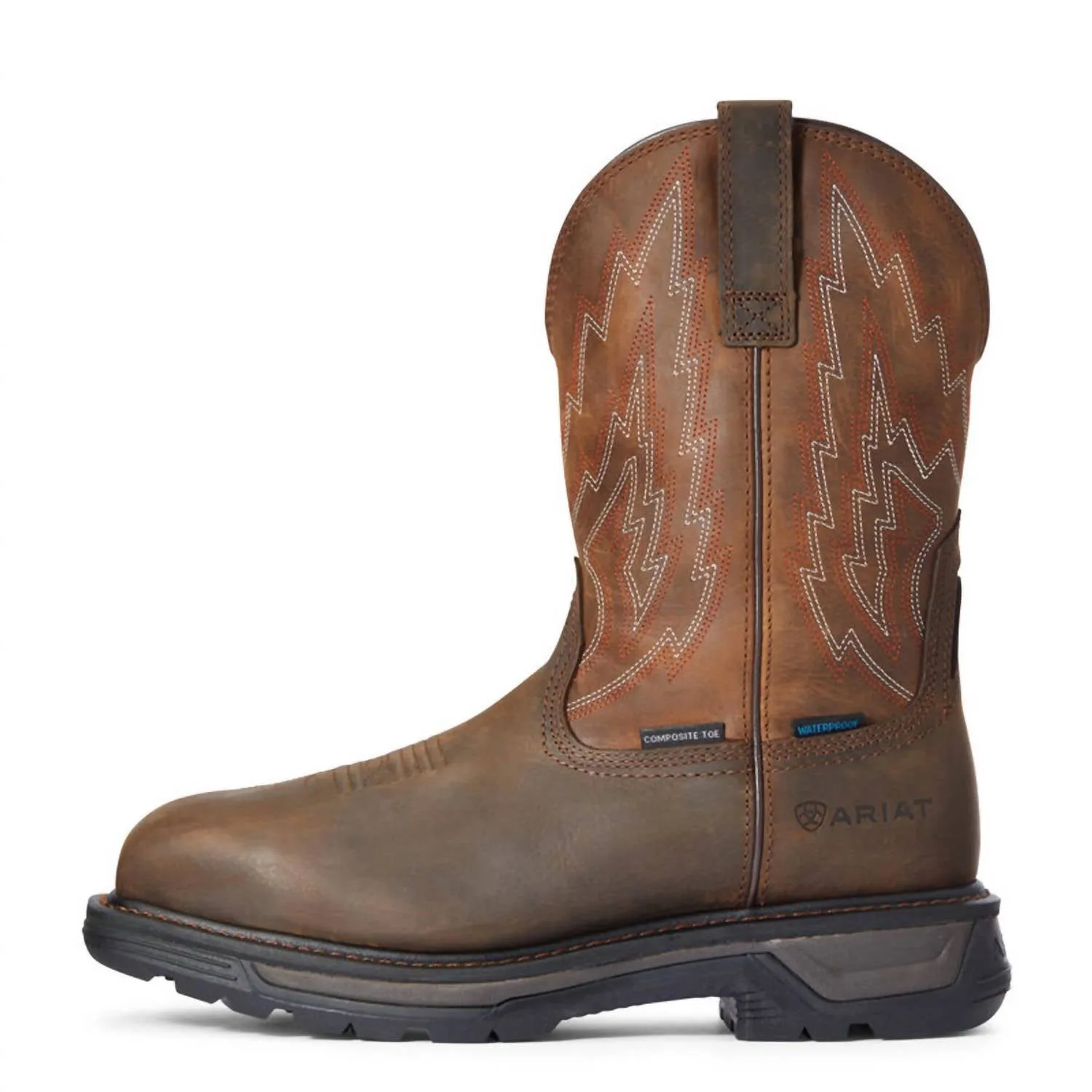 Men's Big Rig H2O Work Boots In Dark Brown
