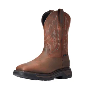 Men's Big Rig Waterproof Work Boot - Soft Toe In Dark Brown
