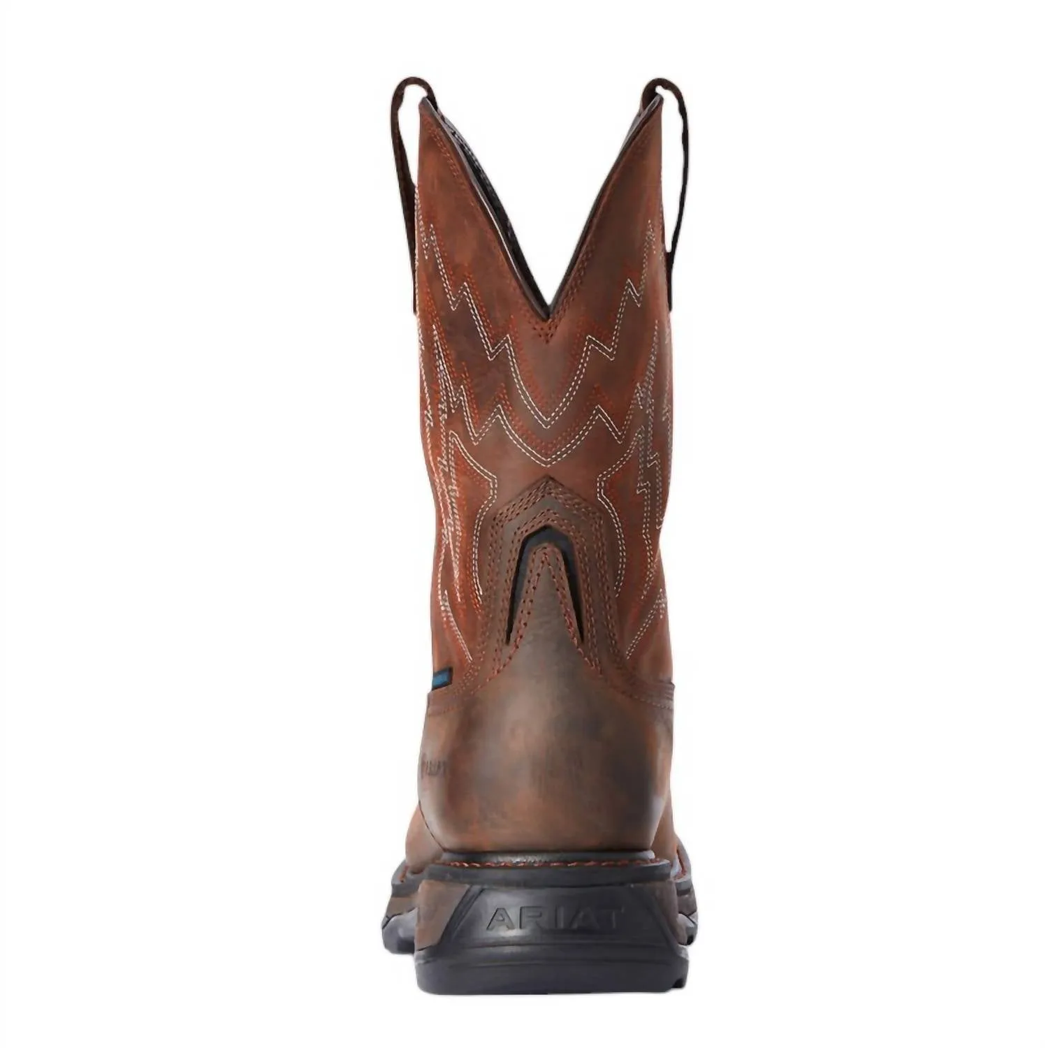 Men's Big Rig Waterproof Work Boot - Soft Toe In Dark Brown