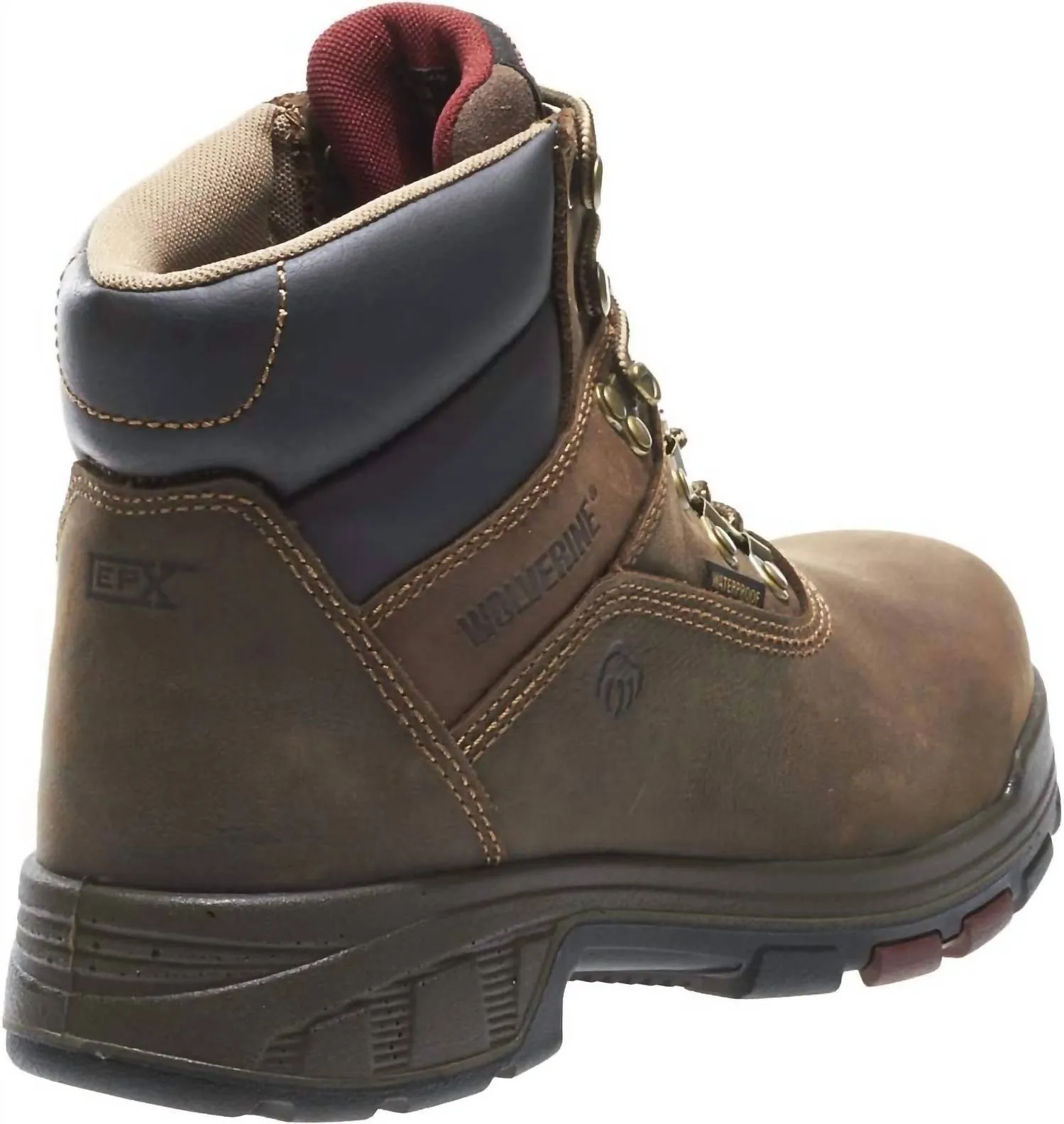 Men's Cabor Waterproof 6" Soft Work Boots In Dark Coffee