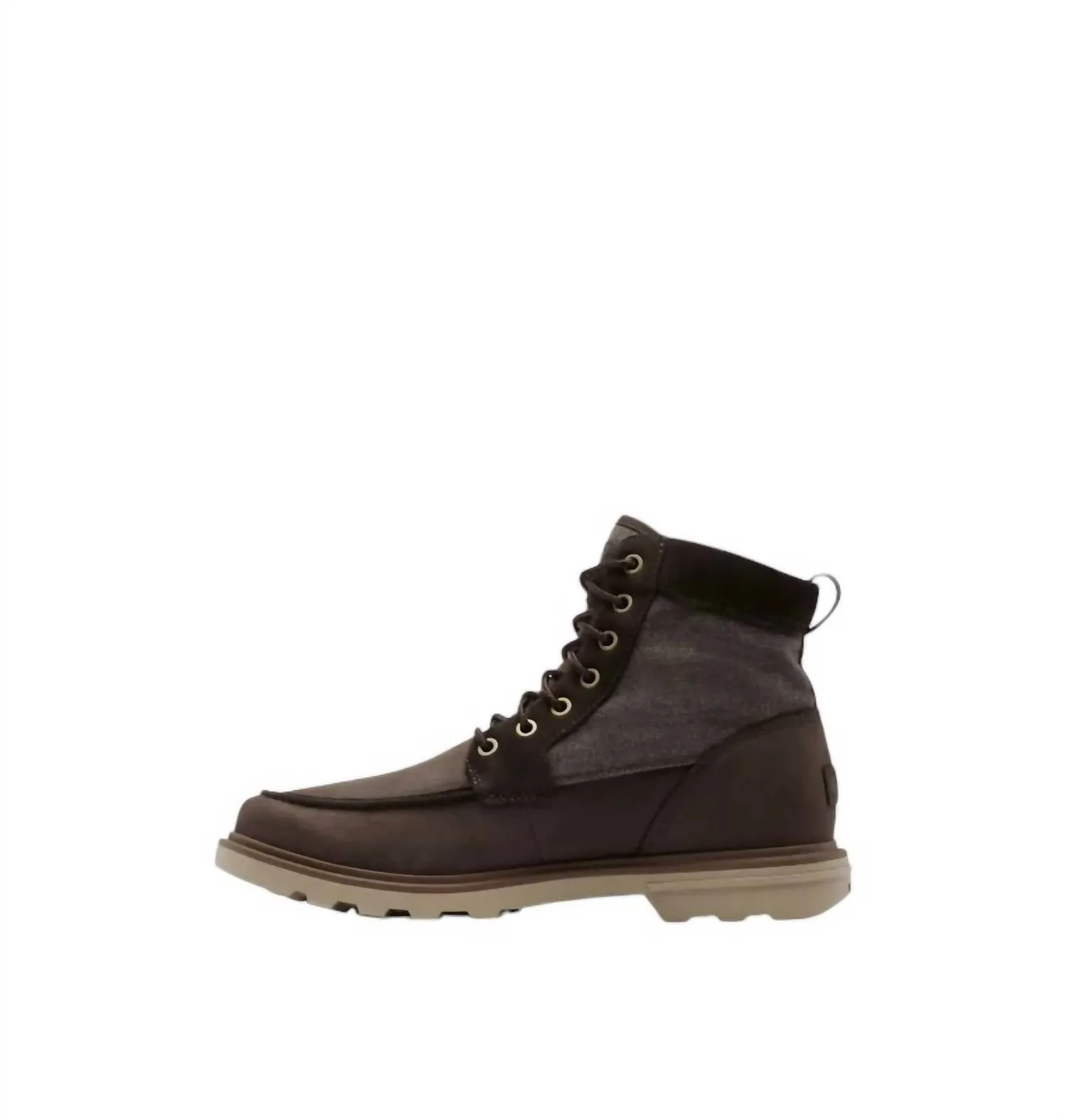 Men's Carson Moc Waterproof Fashion Boots In Blackened Brown, Khaki Ii