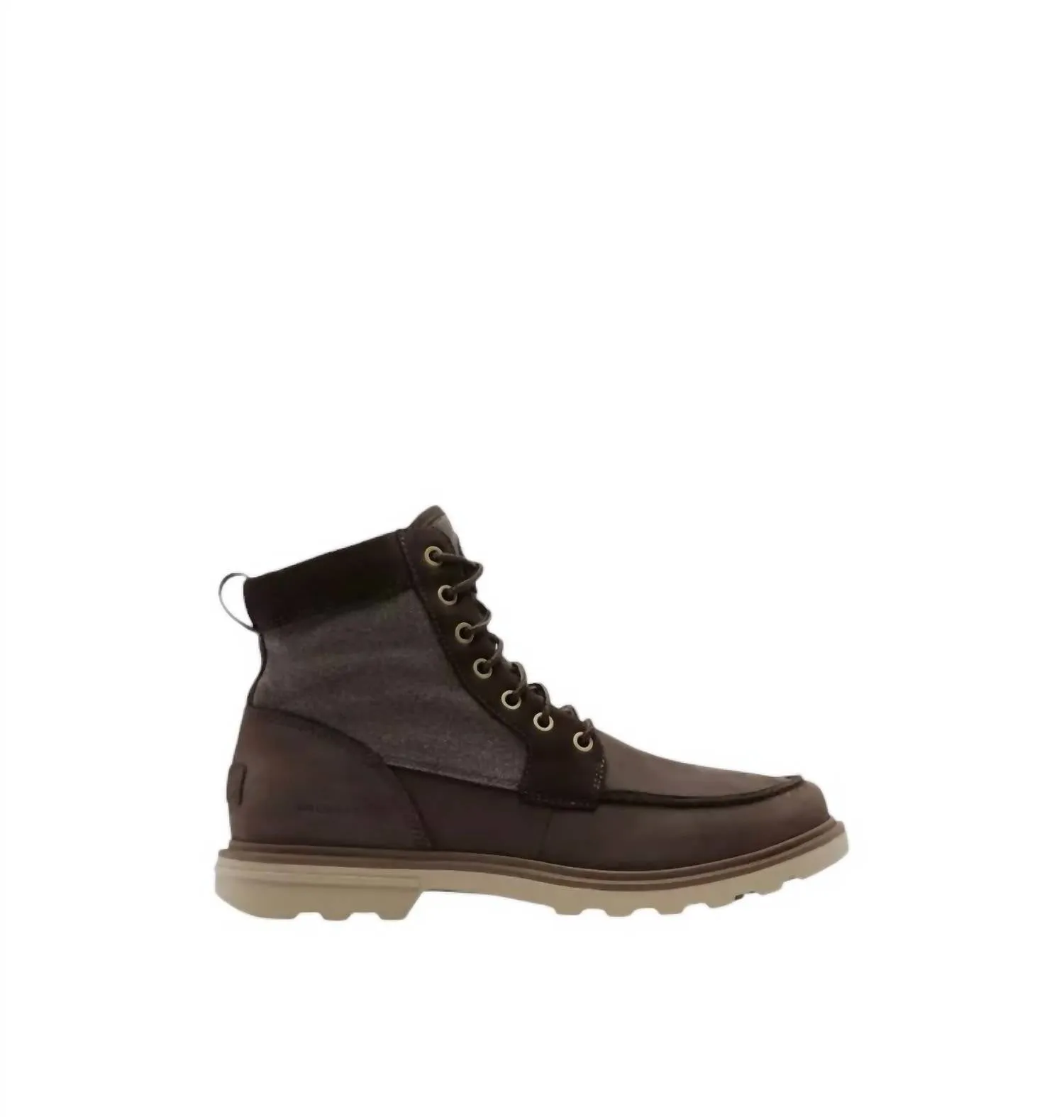 Men's Carson Moc Waterproof Fashion Boots In Blackened Brown, Khaki Ii