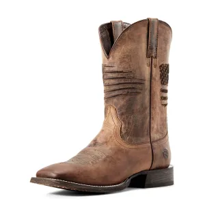 Men's Circuit Patriot Western Boot In Weathered Tan