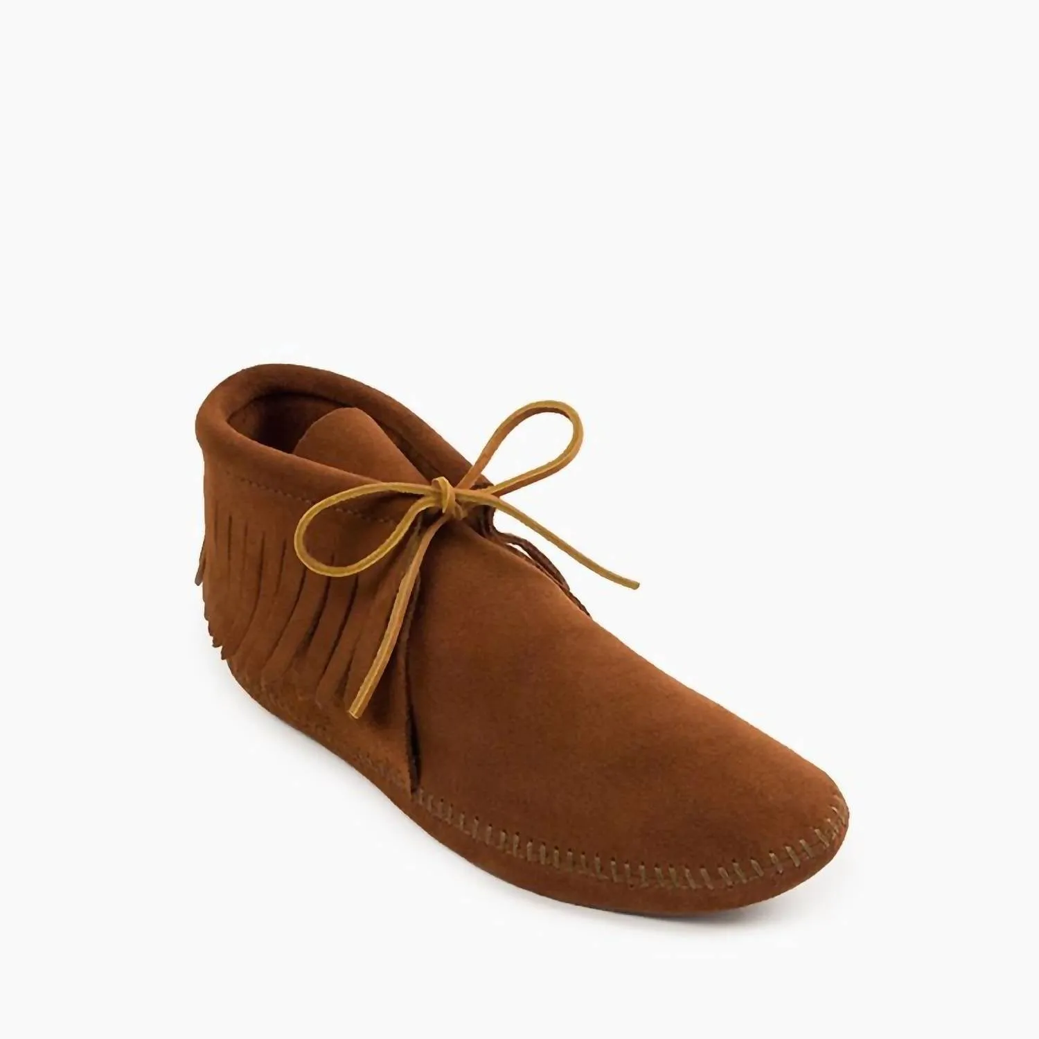 Men's Classic Fringe Softsole Moccasin Boot In Brown