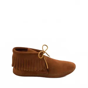 Men's Classic Fringe Softsole Moccasin Boot In Brown