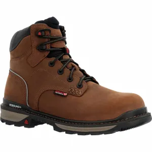 Men's Comp-Toe Rams Horn Waterproof 6" Work Boot In Brownd Oiled