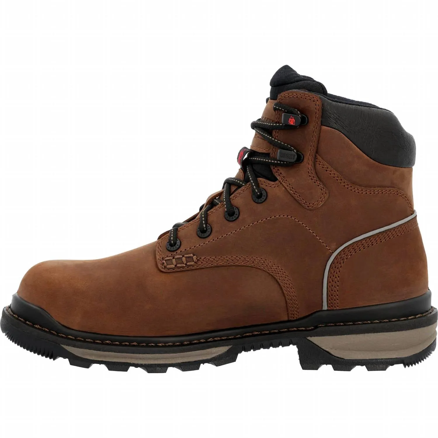 Men's Comp-Toe Rams Horn Waterproof 6" Work Boot In Brownd Oiled