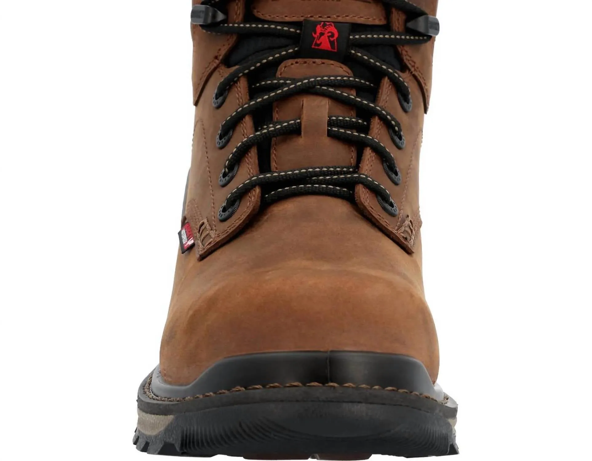Men's Comp-Toe Rams Horn Waterproof 6" Work Boot In Brownd Oiled