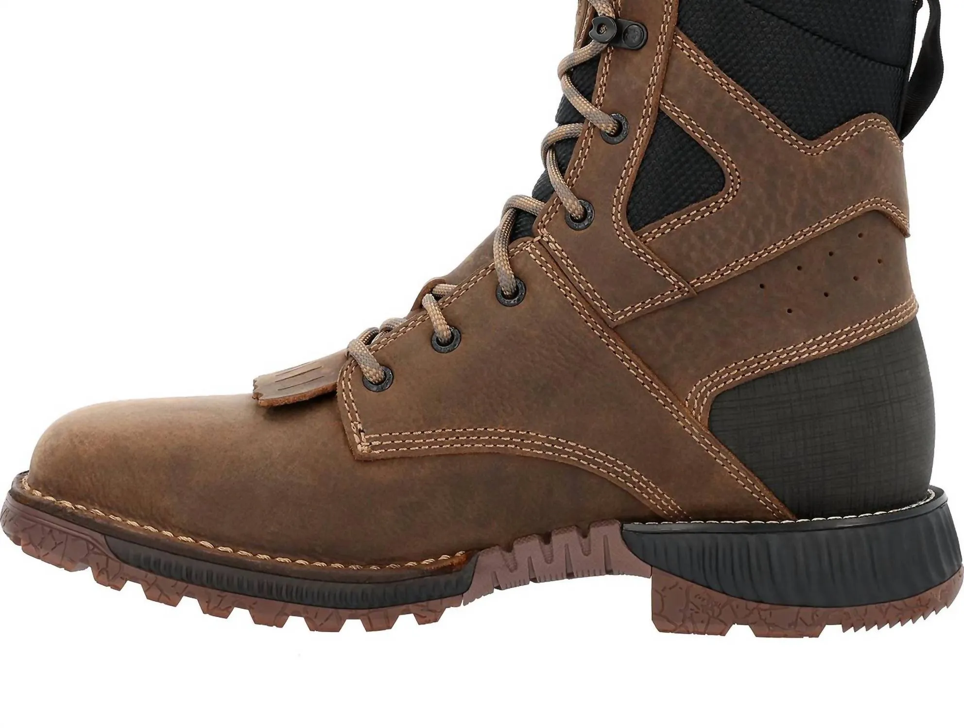 Men's Comp-Toe Rocky Hi-Wire Waterproof Western Work Boot In Earth