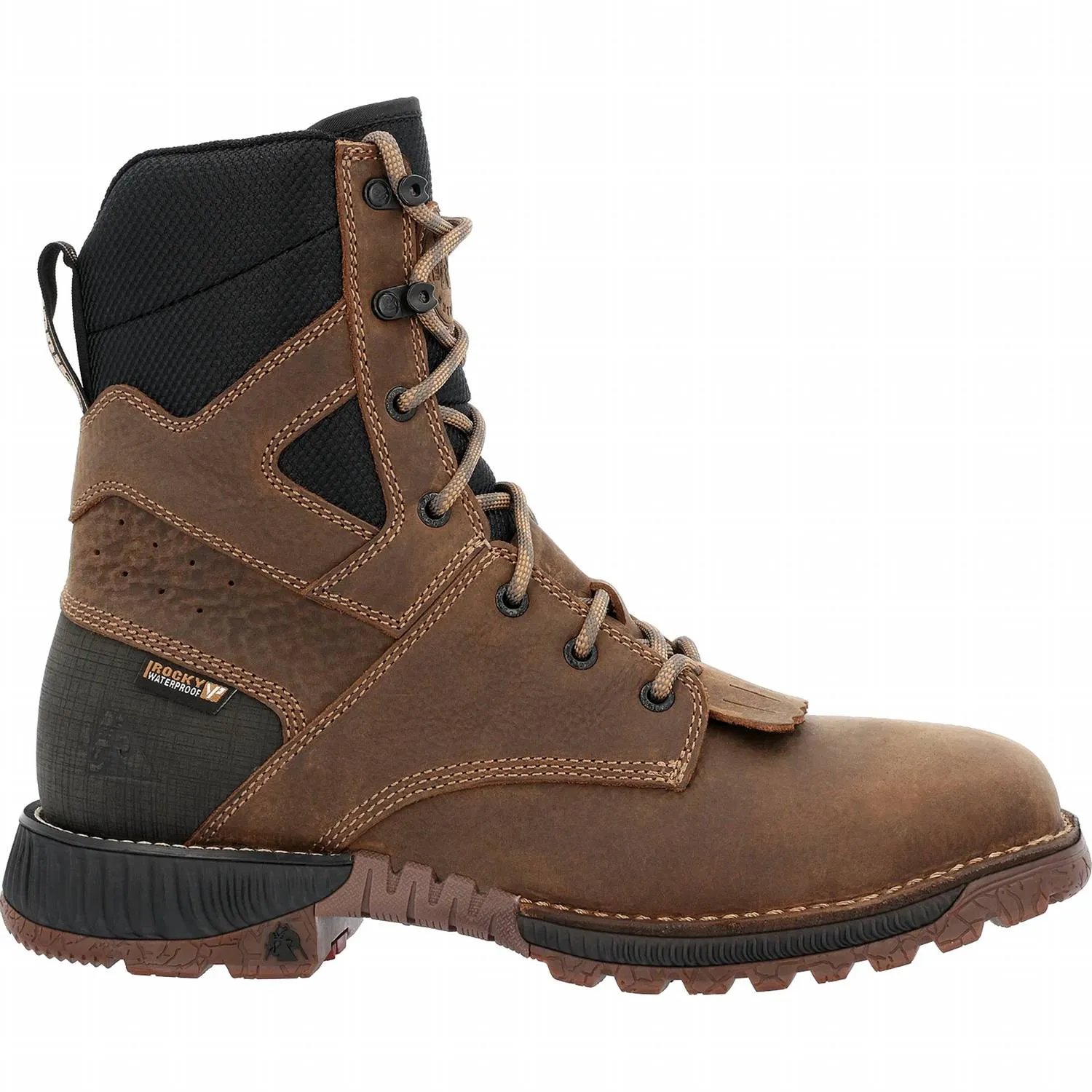 Men's Comp-Toe Rocky Hi-Wire Waterproof Western Work Boot In Earth