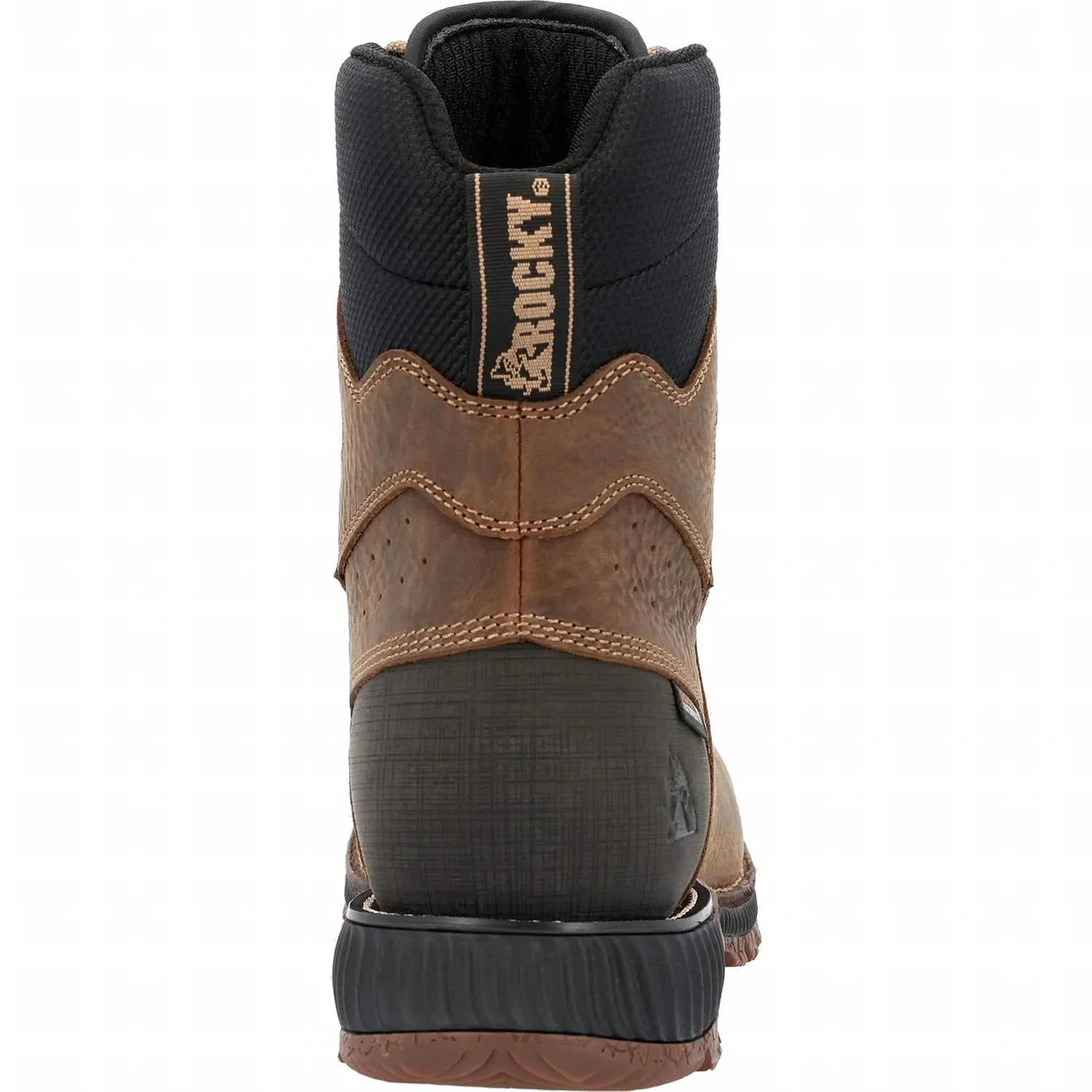 Men's Comp-Toe Rocky Hi-Wire Waterproof Western Work Boot In Earth
