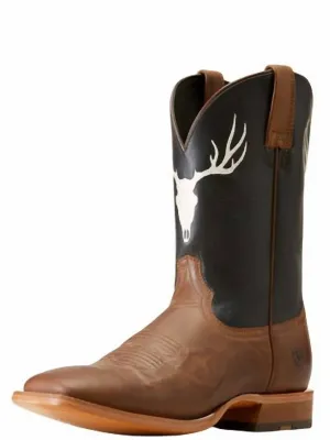 Mens Crosshair Western Boot In Black/tan