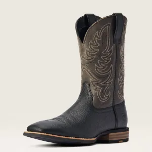 Men's Everlite Countdown Western Leather Square Toe Boot In Black