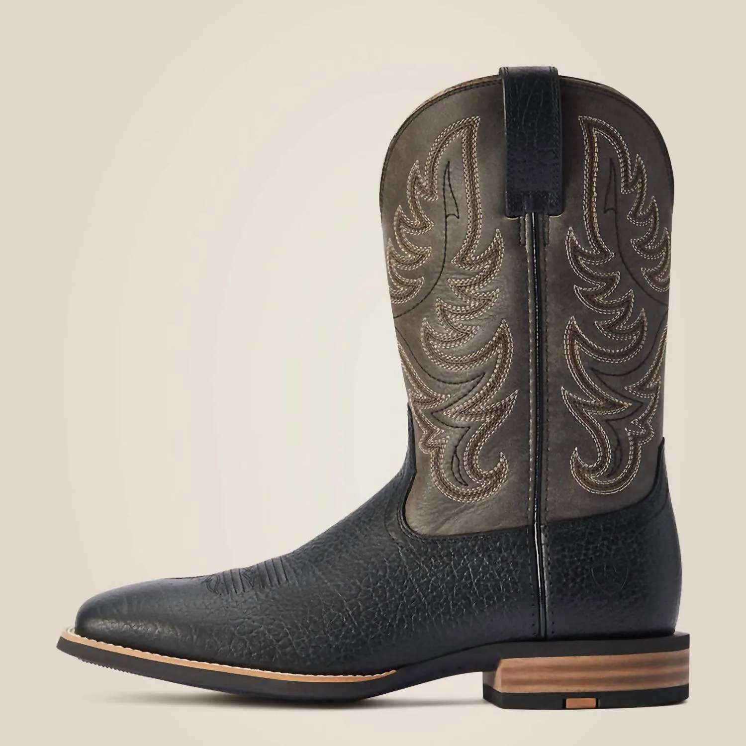 Men's Everlite Countdown Western Leather Square Toe Boot In Black