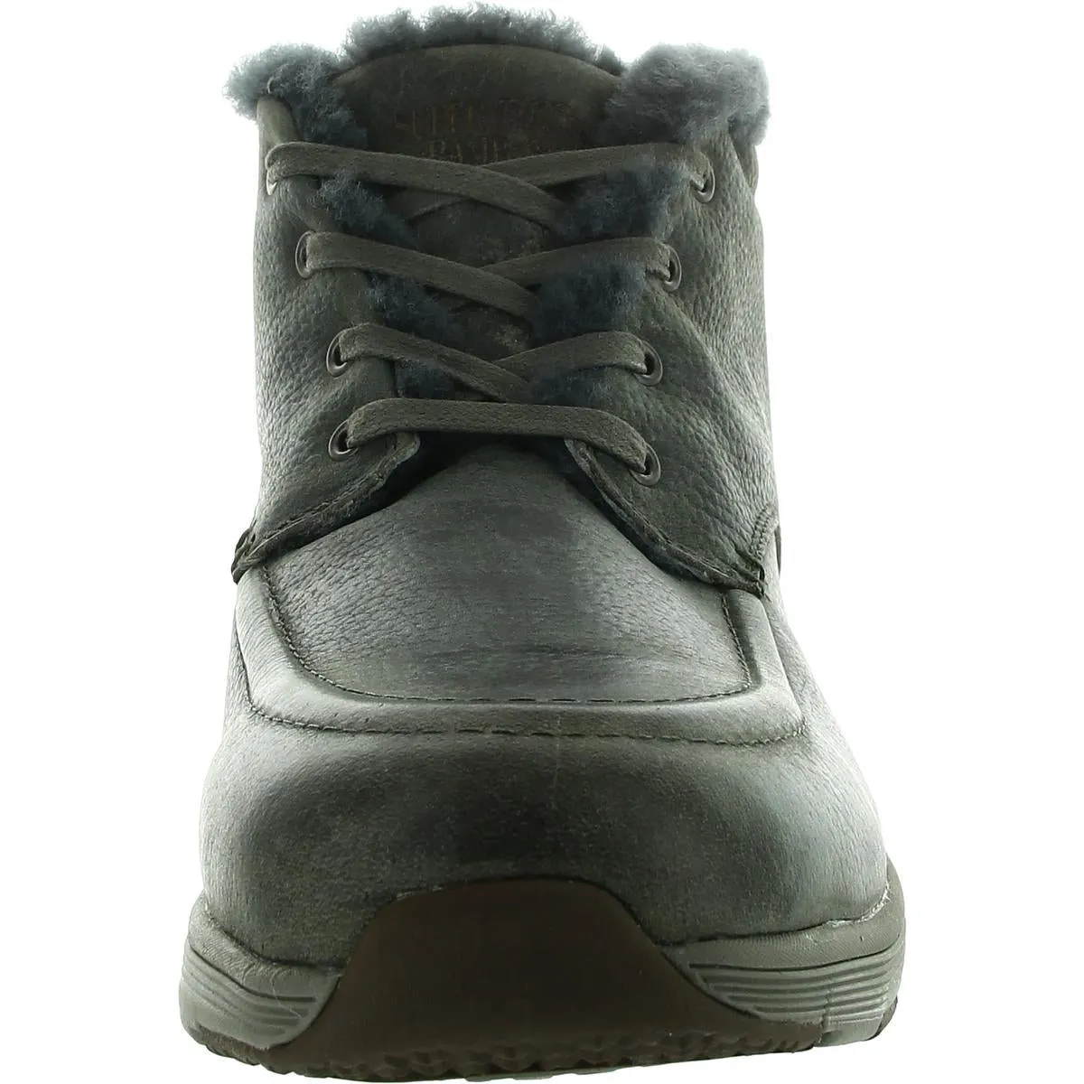 Mens Faux Fur Lined Leather Chukka Boots