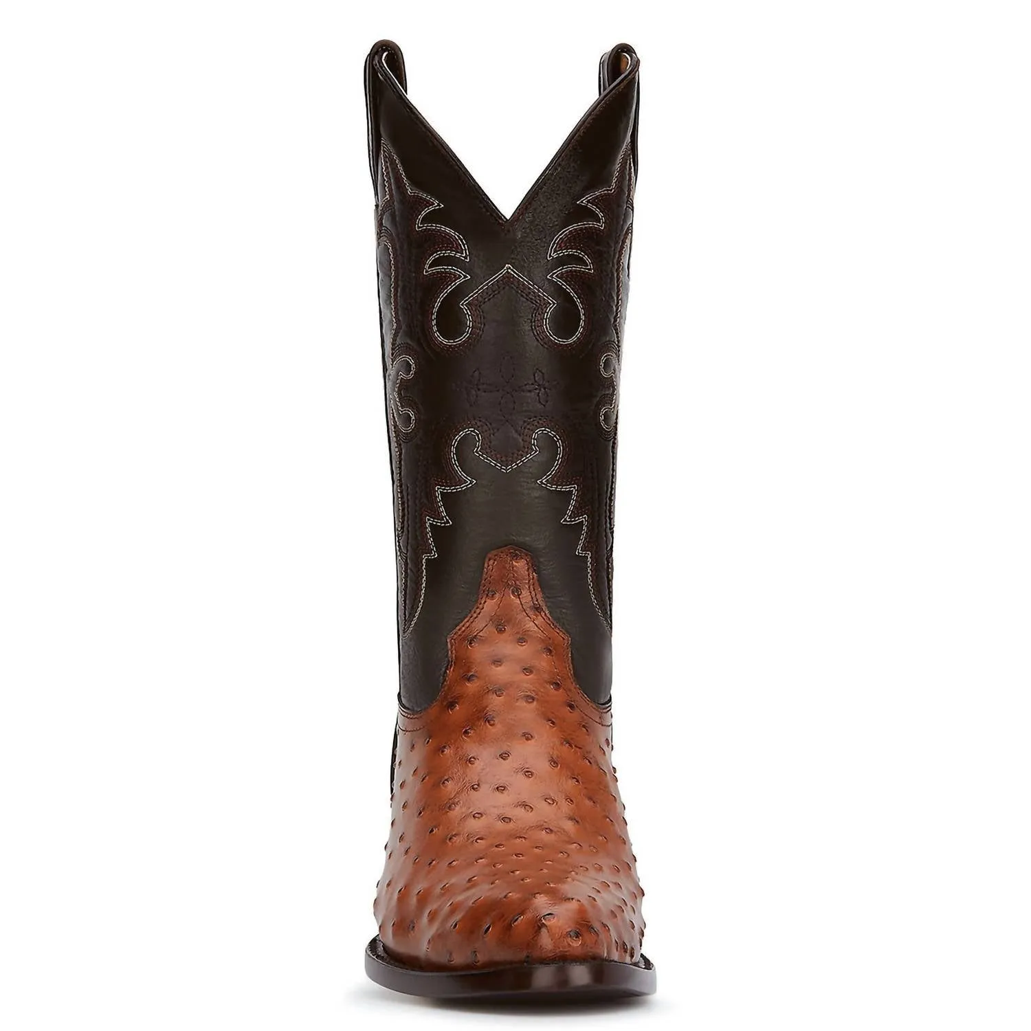 Men's Genuine Leather Cowboy Boots In Honey/brown