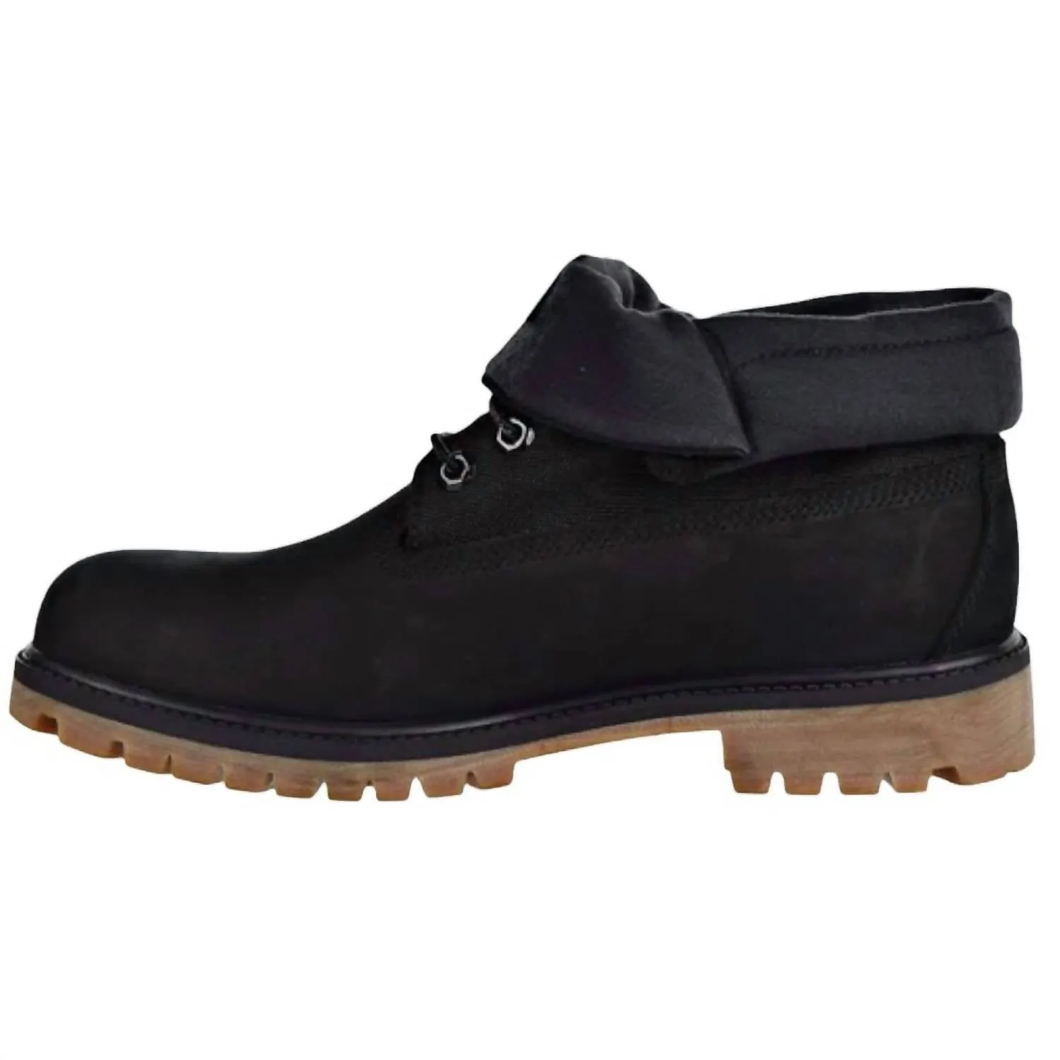 Men's Heritage Roll Top Boots In Black Nubuck