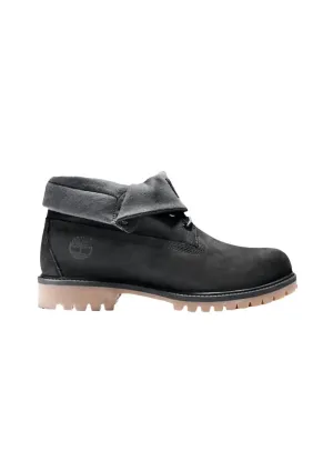Men's Heritage Roll Top Boots In Black Nubuck