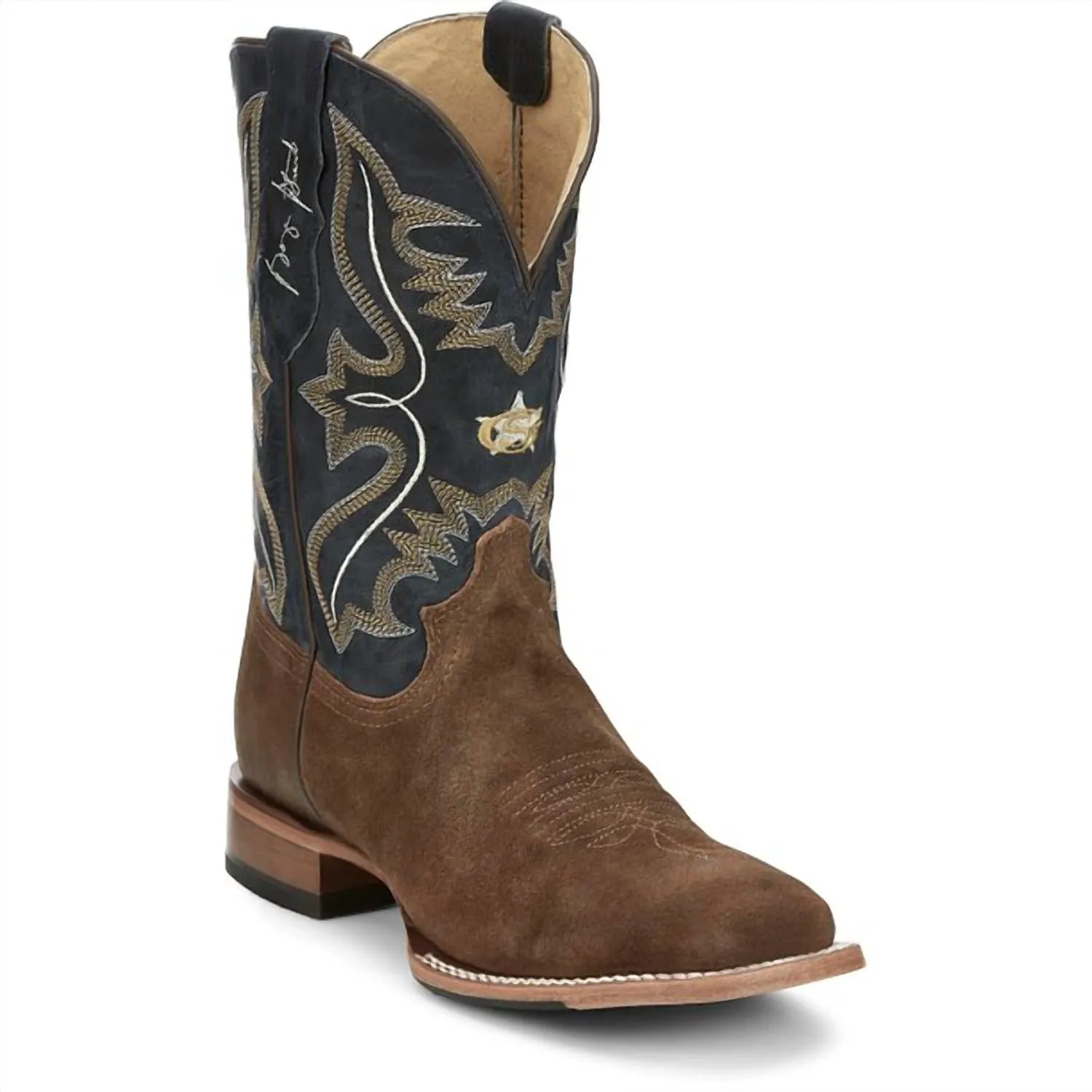Men's Justin George Strait Dill Boot In Brown/blue